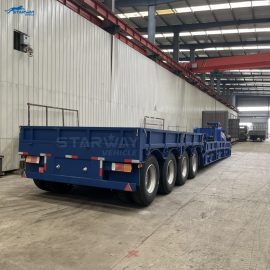 4 Axles 120Tons Detachable Gooseneck Low Bed Trailer
